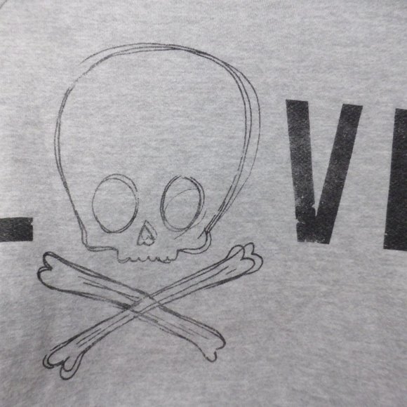 ENOUGH ABOUT ME | small | Graphic Grey Sweatshirt | Scoop Neck | Made In Canada - Picture 3 of 5